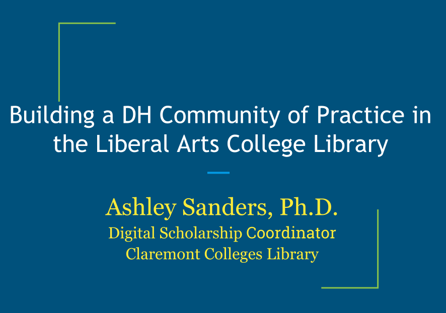 DLF 2015: Developing a DH Community of Practice