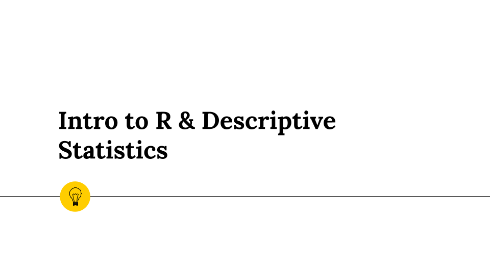 Statistics for Humanists Workshop